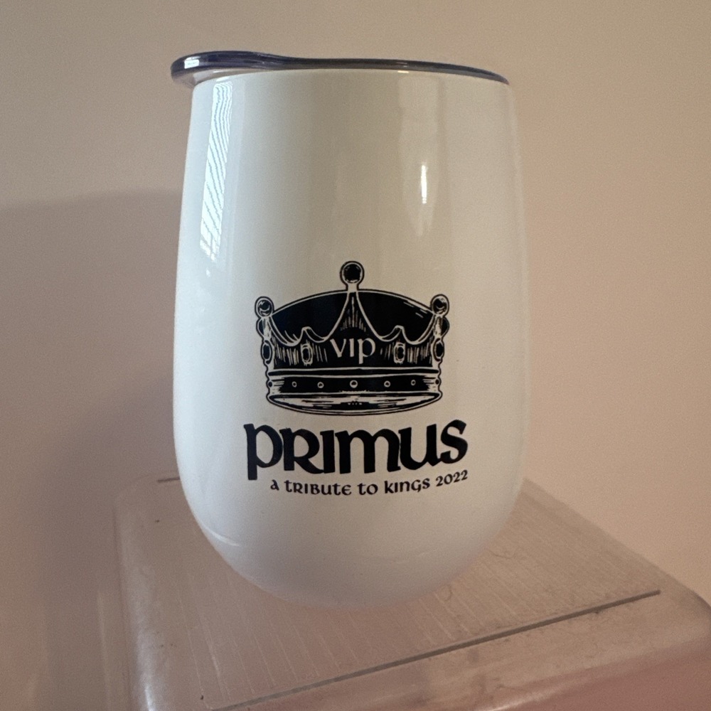 Primus VIP Tour Cup Mug A Tribute To Kings 2022 White With Lid‎ Collectible NEW